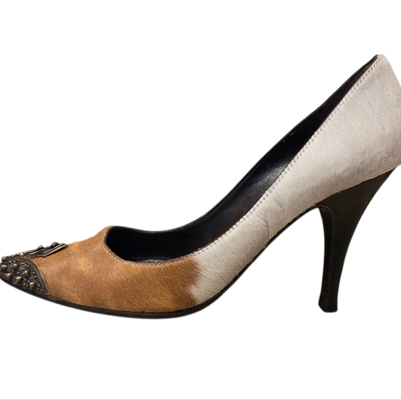 Giuseppe Zanotti Brown and Cream Heels - Picture 12 of 12